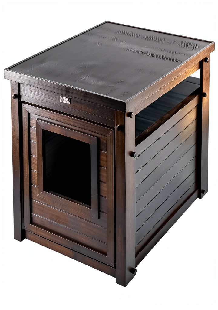 New Age Pet litter box enclosure in a home setting