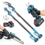 STUNLUX Electric Pruning Shears Telescopic Sk5 Steel Blades-0