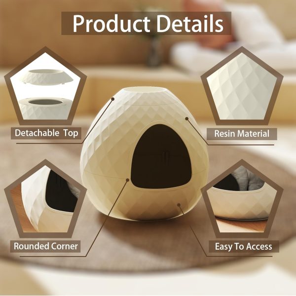 KFY Cat Litter Box Enclosure Resin Furniture Hidden Planter-2