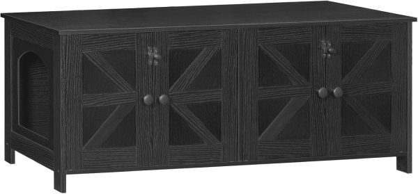 HOOBRO Dual Litter Box Enclosure Furniture Multi Cat Home-7
