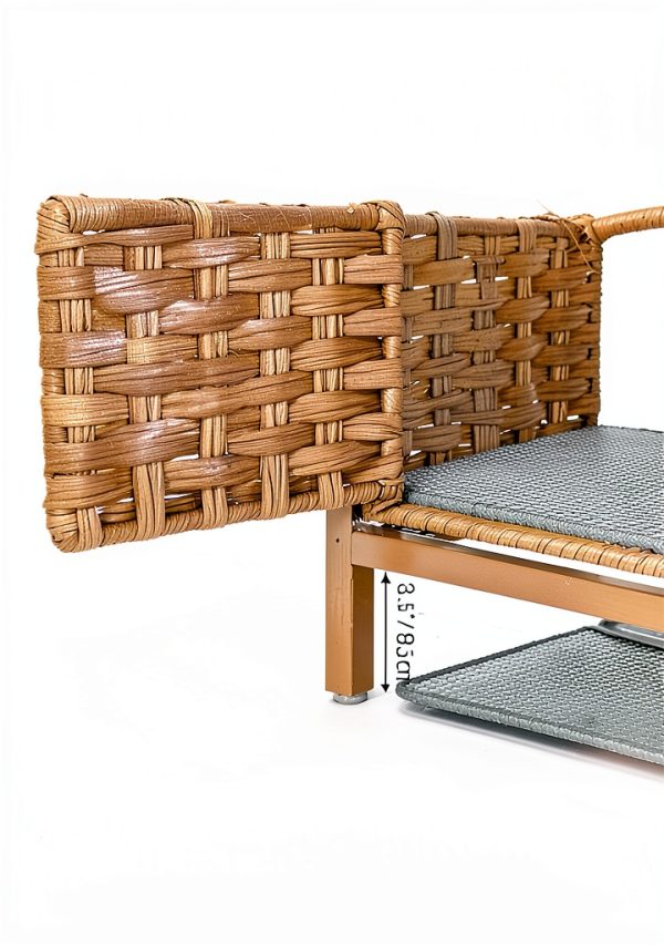 SETVSON Cat Litter Box Enclosure Rattan Furniture Large-5