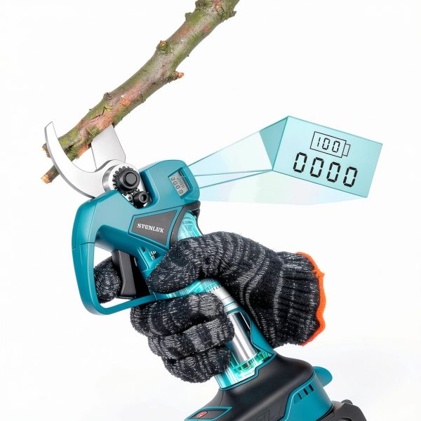 STUNLUX Electric Pruning Shears Telescopic Sk5 Steel Blades-3