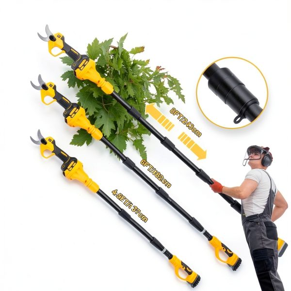 LEZZYRUCK Electric Pruning Shears Yellow Bypass Aluminum-2