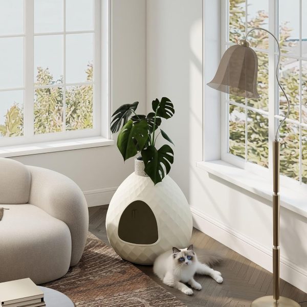 KFY Cat Litter Box Enclosure Resin Furniture Hidden Planter-7