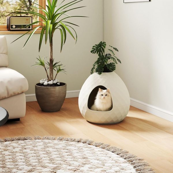 KFY Cat Litter Box Enclosure Resin Furniture Hidden Planter-1