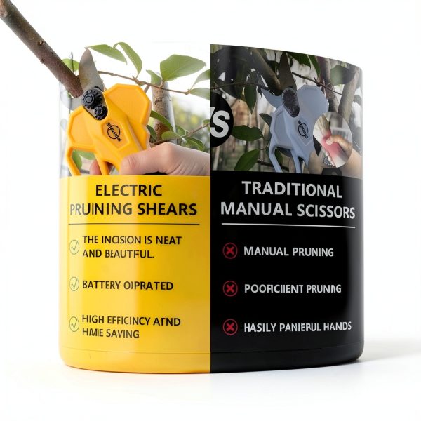 Struics Electric Pruning Shears Yellow Bypass Alloy Steel-3