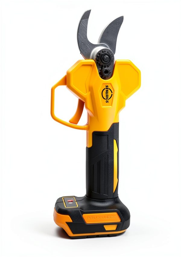 Struics Electric Pruning Shears Yellow Bypass Alloy Steel-0