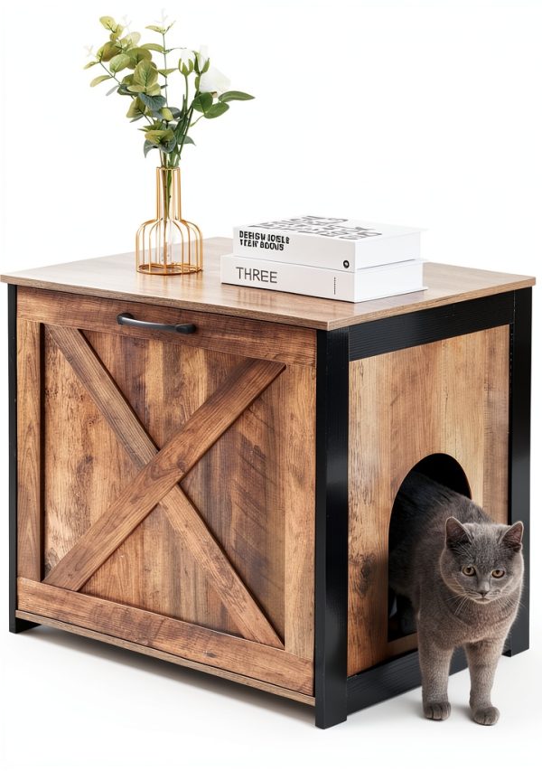 Cat Litter Box Enclosure by DWANTON Furniture Style-7