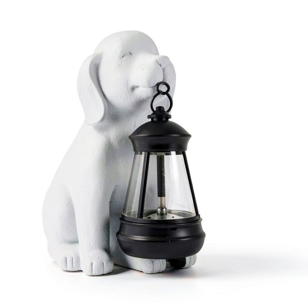 Dog Solar Garden Statue with Lantern – Outdoor Patio & Yard Decor – Figurine for Dogs – Gift for Mom, Grandma, Dog Lovers, Housewarming Present-4